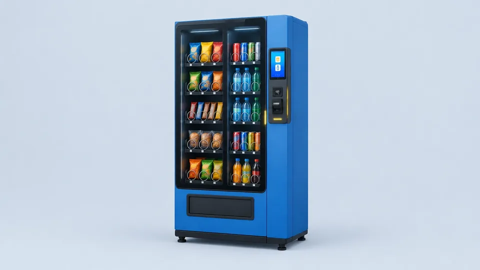 Unbranded Afen 36-Slot Compact Slim Combo Vending Machine, a small glass-front snack-and-drink combo cabinet