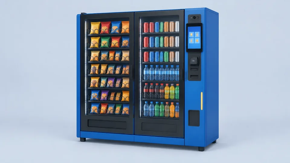 Unbranded Grabot 800 Combo, a large glass-front grab-and-go snack-and-drink vending cabinet