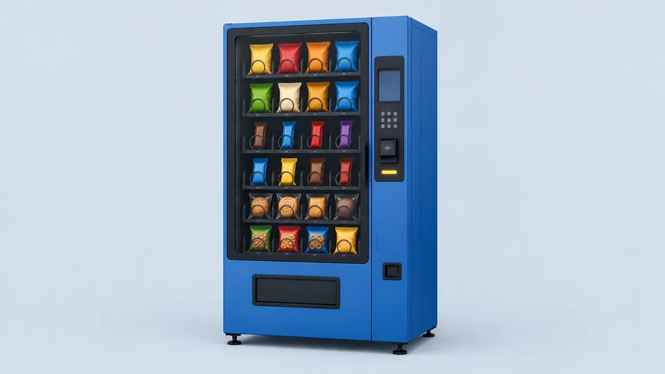 Unbranded Selectivend SV3000 23-Selection Snack Machine, a standard-footprint glass-front coil snack cabinet