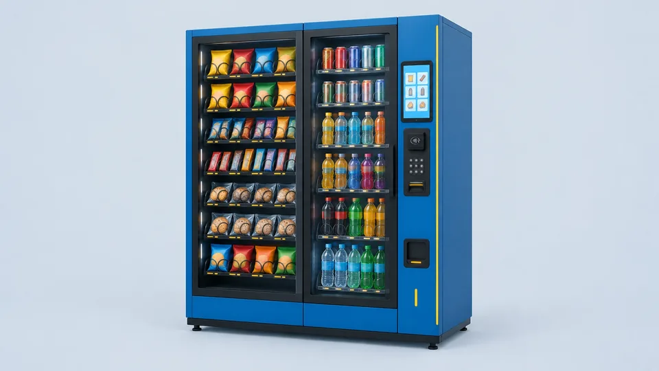 Unbranded Universal Vending R3000 Combo, a broad full-size glass-front snack-and-drink merchandiser